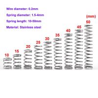 Stainless Steel Springs Micro Small Spiral Springs Wire Diameter 0.2mm OD 1.5-4mm Length 5-50mm Nails Screws Fasteners