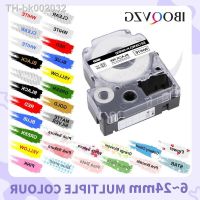 ◕☏ IBOQVZG 6/9/12/18/24mm Label Tapes SS12KW Compatible for Epson Lw400 LK-4WBN Label Works LW-300 400 500 600P 700 Label Maker