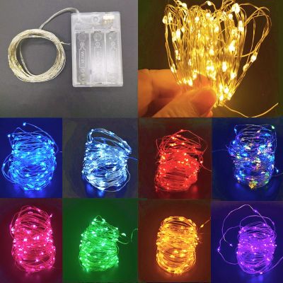 Led Fairy Lights Copper Wire String Lights AA Battery Powered Holiday Lamp Garland for Outdoor Christmas Tree Wedding Decoration
