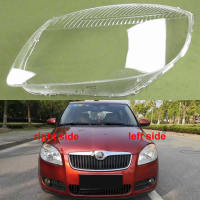 สำหรับ Skoda Fabia 2008 2009 2010 2011อุปกรณ์เสริมรถยนต์ไฟหน้าโป๊ะไฟแบบโปร่งใสฝาปิดเลนส์เพล็กซิกลาส