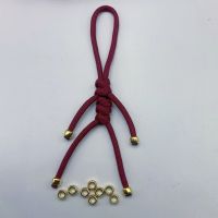 Holiday Discounts 10Pcs Round Copper Strain Isolate Brass Braided Paracord Lanyard Pendant Outdoor EDC Paracord DIY Accessories End Strain