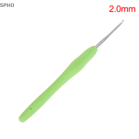 SPHO 1PC 2.0-6.0mm Hand knit Rainbow Soft Handle crochet Rubber Handle crochet CRAFT เส้นด้ายจักรเย็บผ้าเครื่องมือถัก