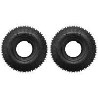 2X 4.10/3.50-4 ATV Quad Go Kart 47Cc 49Cc Chunky 4.10-4 Tire Inner Tube Fit All Models 3.50-4 4 inch Tire-Outer Tyre