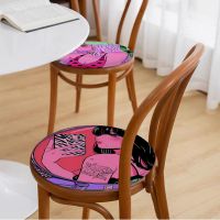 【LZ】 Ins Japanese Anime Girl European Seat Cushion Office Dining Stool Pad Sponge Sofa Mat Non-Slip Stool Seat Mat