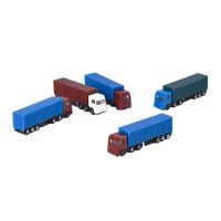 5 Pieces Model Container Truck Freight Car 1:150 N Scale Model Figure Layout