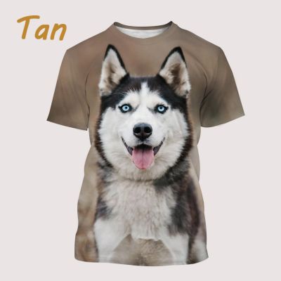 Newest 3D Printing Men Women T-Shirt Husky Dog T Shirts Funny Short Sleeve Casual T-shirt Interesting Animal Tees Tops