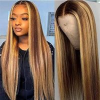 Sterly Highlight Wig Human Hair Brazilian 30 Inch Lace Front Wig 13x1/4x4 Straight Lace Front Human Hair Wigs For Women Remy