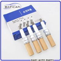 Baificar หัวเทียนอิริเดียมของแท้4ชิ้น18855-10080สำหรับ Hyundai Elantra I20 I30กำเนิด Ix25 Creta Kia Borrego Carens