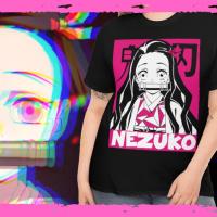 เสื้อยืดคอกลมNezuko Tshirt Nezuko Komado เสื้อเสื้อเชิ้ต Anime Demon Slayer Tshirt Kimetsu ไม่มี Yaiba Tshirt ญี่ปุ่น HarajukuS-5XL S-5XL