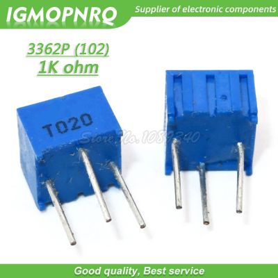 10Pcs 3362P 102LF 3362P 102 1K ohm Trimpot Trimmer Potentiometer Variable resistor 3362p 1 102