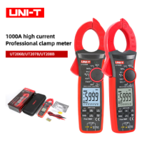 UNI-T UT206B UT207B UT208B Clamp Meter Amperimetrica VFC ไฟฟ้า Instruments DC/AC Current แรงดันไฟฟ้าช่วงอัตโนมัติช่วง