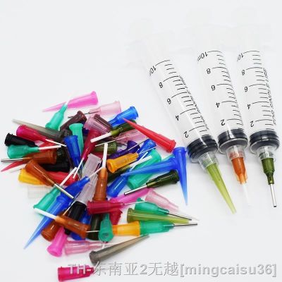 hk◙  3pcs 10CC Syringe SMD PCB Solder Flux Paste Adhesive Glue Dispenser EFD Welding Fluxes 3pcs Needle Cap