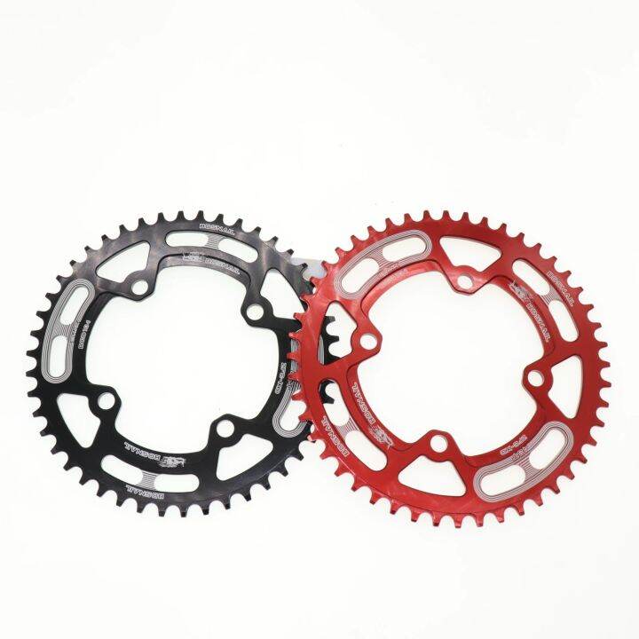 snail-ใบจานเดี่ยวจักรยาน-104bcd-ขนาด-40-42-44-46-ฟัน-mtb-mountain-bike-chainwheel-สีดำ