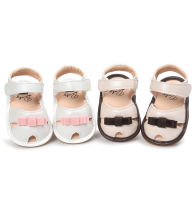 Baby Shoes First Walkers Princess Sandals Girl Pink Summer PU Rubber Flat Soft-sole Anti-Slip Toddler Sandals Infant Shoes 0-18M