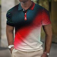 【CC】♛♕✶  MenS Polo Shirt 3d Print Men Clothing Loose Breathable Sweatshirt Short Sleeve High-Quality Top Blouse