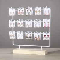 Earrings Jewelry Display Stand White Hook Up Jewelry Organizer Rack Holder Activity Necklace Ring Display Stand Store Decor Gift