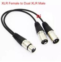 ตัวแยกสัญญาณเสียงสเตอริโอ Y สายเคเบิลต่อโทรศัพท์ 1 XLR หญิง ออก 2 ปลั๊กตัวผู้ XLR