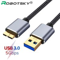 Kabel USB C Ke Micro B USB 3.0 Tipe C 5Gbps Adaptor Konektor Data untuk Smartphone Hard Drive Pengisi Daya PC Tipe C Kabel Disk Kamera