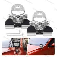 1PAIR Car Engine Hood Led Light Mounting Bracket Auto Bonnet Cover Piller Lamp Holder Clamp Clip No Drilling SUV 4WD 4X4