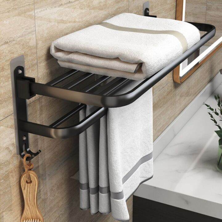 4050CM No Drilling Towel Rack Movable Holder With Hook Wall Mount