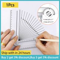 【CC】∈☞  1Pcs Folding Ruler Mathematical Circular Template School Office Measuring Drafting