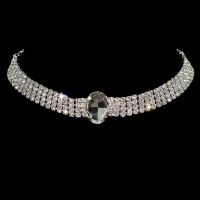 Silver Plated Crystal Collar Chain Choker Necklace Bridal For Women Wedding Party Diamante Rhinestone Choker Jewelry Gifts Fashion Chain Necklaces