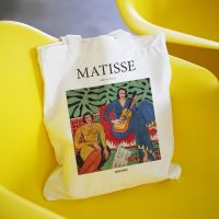 【ACD】   Matisse ฤดูร้อนความจุขนาดใหญ่ลำลองผู้หญิงผ้าใบการ์ตูนศิลปะพิมพ์กระเป๋า Messenger แฟชั่นฮาราจูกุจดหมายใหม่กระเป๋าสะพาย