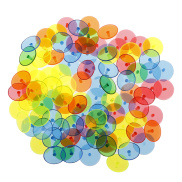 VON 100x đánh dấu vị trí bóng golf tròn bằng nhựa phẳng đánh dấu Nhiều màu