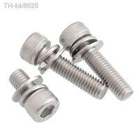 ✇  20Set/lot M2 M2.5 M3 Allen Hex Socket Screw Bolt Screws Flat Spring Washers Gasket Set 304 Stainless Steel L 6 12mm 8mm 10mm