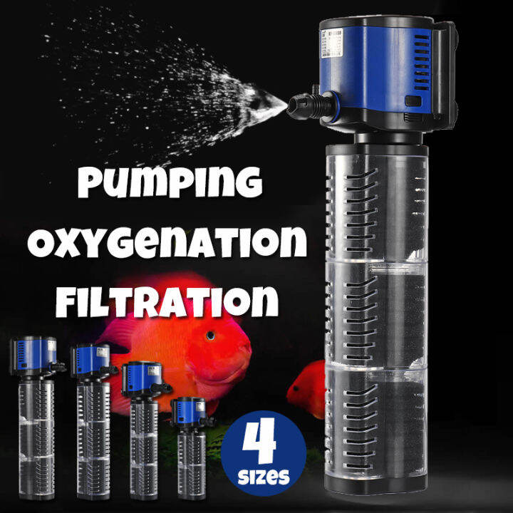 Aquarium Filter Pump Submersible Water Pump Oxygen Filtration for Pond