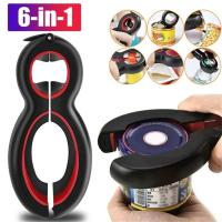 Upgraded 6 1 Bottle Opener Multifunction Screw Cap Jar Can Openers Lid Tools Beer Purpose