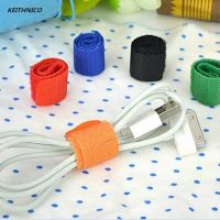 20Pcs Cable Ties Wrapped Reusable Adhesive Strap Organizer USB PC TV Cord Wire Plug Clip Holder Organizer Tie Belt Cable Management
