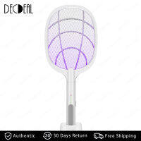 แร็กเก็ต Bug Zapper ไฟฟ้า,นักฆ่ายุง,Fruit Fly Swatter Zap, Two-In-One USB Rechargeable Electronic Swatter Pest Control,โคมไฟ LED,ตาข่ายนิรภัย3ชั้นปลอดภัยต่อการสัมผัส