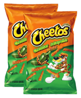 Cheetos Jalapeno Puffs (USA Imported) ชีโตส เจลาพีโน พัฟส์ ข้าวโพดอบกรอบรสเนยแข็ง 226.8g (2ถุง)