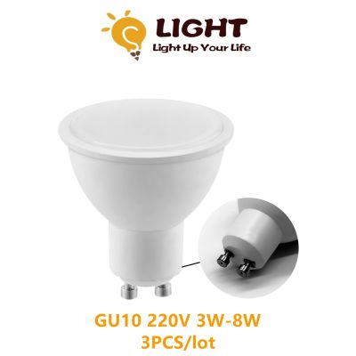 ❁ 3PCS Super Bright LED Spotlight GU10 3W-8W Lighting Bulb 220V-240V Indoor Lighting 3000K/6000K Home Decoration Bombillas