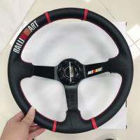 14inch สากล Ralliart หนังลึกพวงมาลัยจานดริฟท์