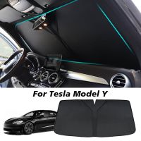 ที่บังแดดหน้ารถยนต์,ที่บังแดดกระจกหน้ารถหน้ารถยนต์อุปกรณ์เสริมสำหรับ Tesla Model 2022ใหม่หน้าต่างอัตโนมัติครีมกันแดดแบบพาราโซลใหม่