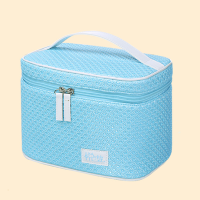 กระเป๋าเครื่องสำอาง กระเป๋าเครื่องสําอางค์ กระเป๋าใส่เครื่องสําอางพกพา กระเป๋าใส่เครื่องสําอาง กระเป๋าเก็บเครื่องสําอาง รุ่น Beauty-103 (สีฟ้า)