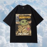 เสื้อยืดคอกลมเสื้อยืด โอเวอร์ไซซ์ พิมพ์ลาย mandalorian marvel starwars สวยงาม S-5XL