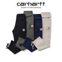 CARHARTT ชุดเอี๊ยมกางเกง ทรงหลวม มีหลายกระเป๋า สีดํา สีฟ้าเข้ม สไตล์ทหาร