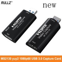 MS2130 4K HDMI Video Capture Card USB 3.0 Game Recording Box YUY2 1080p 60fps Live Streaming for PS4 Ps5 Switch Camera Laptop PC Adapters Cables