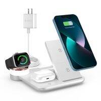 ◇⊙₪ VEERNOO Wireless Charger 3 in 1 Wireless Chaging Station for iphone 14 13 12 11 Pro Max Mini XS XR for Apple Watch AirPods