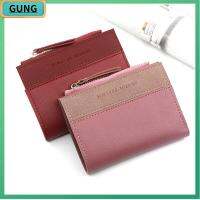 G หนัง PU เหมาะสำหรับธุรกิจกระเป๋าสตาค์ซิปสั้น Dompet Koin กระเป๋าใส่เงินกระเป๋าเก็บบัตร