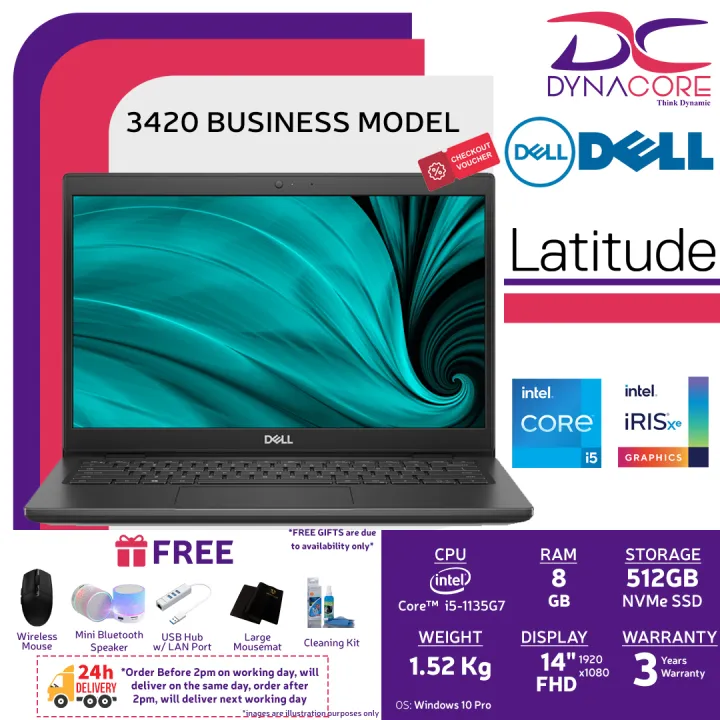 DELIVERY IN 24 HOURS】 DYNACORE - DELL LATITUDE 3420 BUSINESS MODEL 14