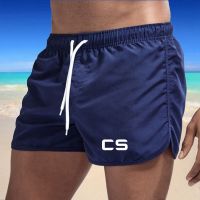 Mens Swimwear CS Print Swim Trunks Summer Beach Board Shorts with Pockets Quick Dry Mens Running Surfing Swimming Shorts