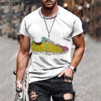 Tshirts Men Shirt Harajaku Mens Clothing Summer Best Seller Streetwear Casual Football shoes Print Tee Short Sleeve Tops