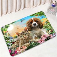 【cw】 Dog Landscape Non Door Mats Doorway Aisle Rugs ！