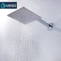 EVERSO 1210864 inch Rainfall Shower Head Stainless Steel Ultra-thin Shower Heads Chrome Finish Round &amp; Square Rain Shower