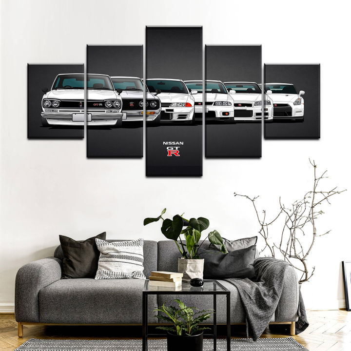 canvas-painting-hd-print-modular-artwork-modern-5-pieces-nissa-skyline-gtr-car-pictures-home-decorative-wall-art-unique-poster