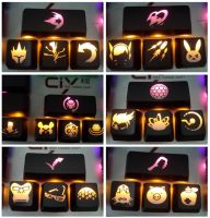 Backlight Ow Key Caps For Mx Switches Abs Mechanical Keyboard Keycap For Overwatch Gamer Mercy Dva Genji Roadhog 4 Keys/set